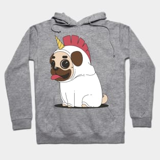 Cute Pug Unicorn Hoodie